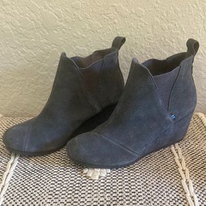 TOMS suede wedges